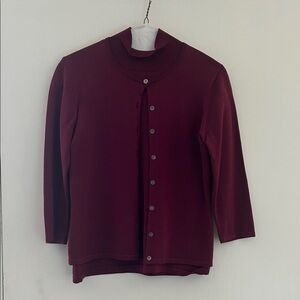 The Limited Burgundy Button Down Top